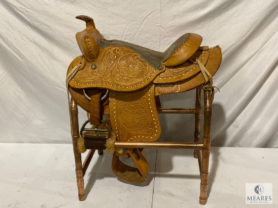 Child's Saddle Complete with Stirrups and Girth