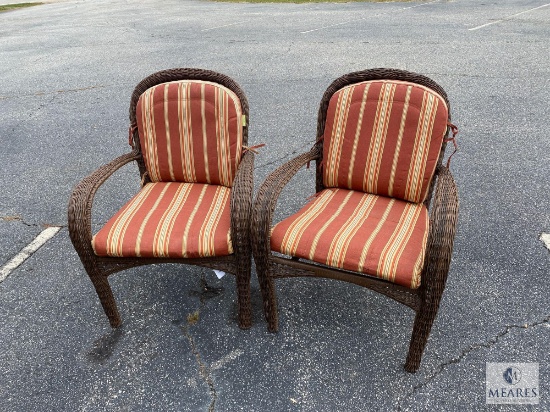 Indoor/Outdoor Matching Pair of Wicker Chairs