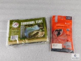 Lot - Rothco Survival Tent and Sol Survival Blanket - Keep Warm & Dry