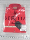 New Beretta Red TM Long Sleeve Shooting Button up Shirt Size Medium