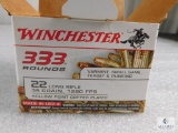 333-Rounds of Winchester .22 Long Rifle Ammunition - 1280 fps - 36-grain