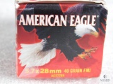 50-Round Box of American Eagle 5.7 x 28 mm 40-grain FMJ ammunition