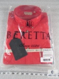 New Beretta Red TM Long Sleeve Shooting Button up Shirt Size X-Large