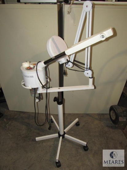 Facial Steamer and Cold Light Magnifier on Rolling Stand
