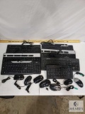 Large Lot of Wired Keyboards and Mice - Operation Unknown