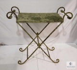 Distressed Metal and Wood Occasional Table