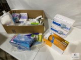 Large lot of Procedure Masks, Nitrile Gloves, Bandages and more