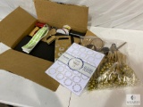 Small Black Gift Boxes, Small Burlap Gift Bags, Seals, Beads, and Ribbons