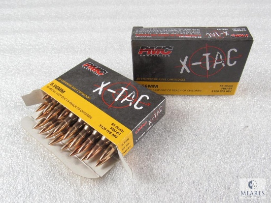 40 rounds PMC X-TAC 5.56 ammo. 55 grain FMJ Boat Tail