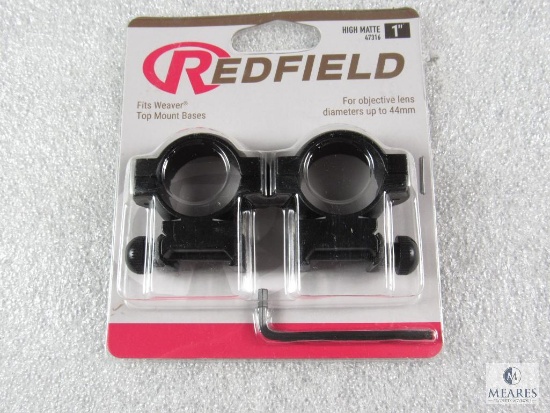 New Redfield 1" high scope rings matte finish for Weaver type bases or rail