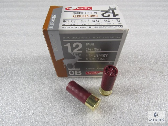25 rounds Aguila .12 gauge Buckshot. 2 3/4" 0Buck.