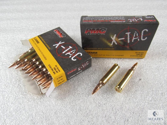 40 rounds PMC X-TAC 5.56 ammo. 55 grain FMJ Boat Tail