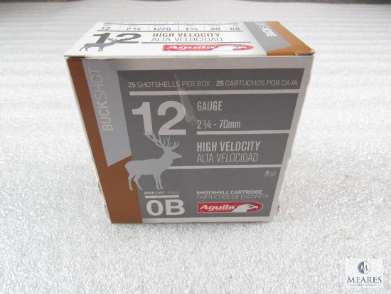 25 rounds Aguila .12 gauge Buckshot. 2 3/4" 0Buck.