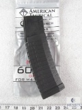 New 60 round AR15 5.56, .223, .300 blackout rifle magazine. Made in Germany