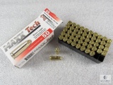 50 rounds 9mm Maxxtech ammo. 115 grain FMJ. Brass reloadable.