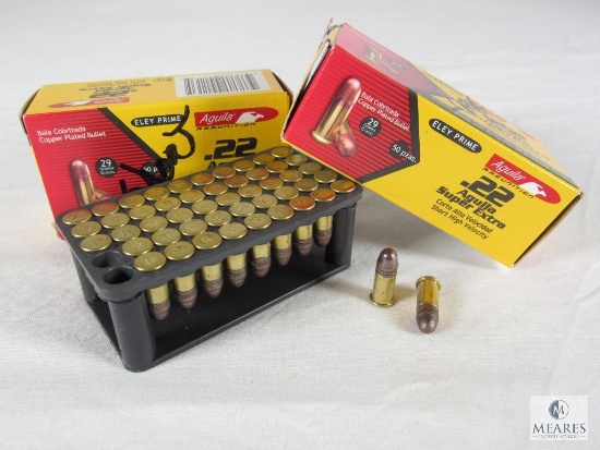 100 Rounds Aguila .22 Short Ammo 29 Grain Copper Plated Bullets