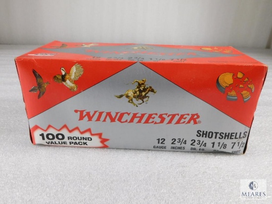 100 Rounds Winchester 12 Gauge Shotshells 2-3/4" 1-1/8oz 7-1/2 Shot