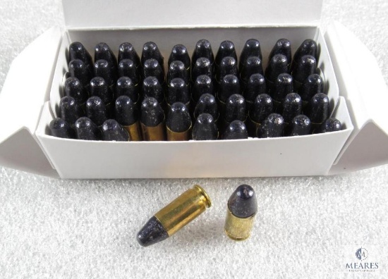 50 Rounds 9mm Luger Ammo 115 Grain Black Tip Bullets