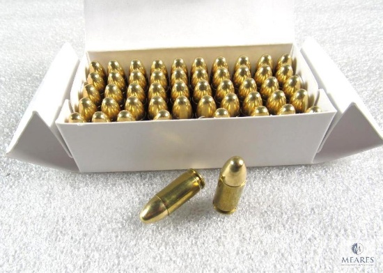 50 Rounds 9mm Luger Ammo 115 Grain Round Nose