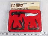 New Old Timer Schrade Limited Edition 3 Knife Gift Set in Tin