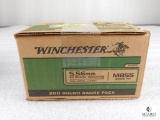200 Rounds Winchester 5.56mm M855 Green Tip FMJ 62 Grain 3060 FPS Ammo