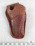 Tooled Lawrence Leather Holster - Fits Smith & Wesson Model 19, 53 and Similar with 4-inch Barrel