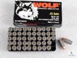 50 Rounds Wolf .45 ACP Ammo 230 Grain FMJ