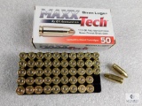50 Rounds MaxxTech 9mm Luger Ammo 115 Grain FMJ