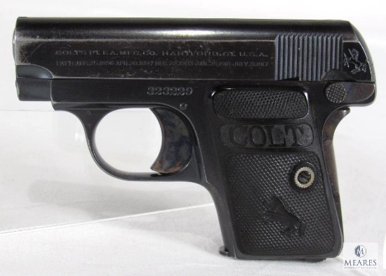 1923 Colt 1908 .25 Caliber Semi-Auto Vest Pocket Pistol