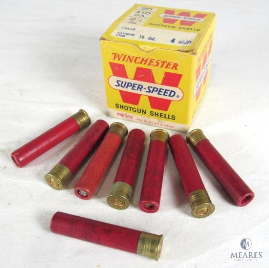 8 Rounds Winchester Super-Speed .410 Shotgun Vintage Cardboard Shells & box 2-1/2" 1/2 oz