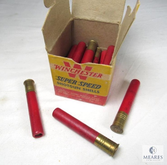 14 Rounds Winchester Super Speed .410 Shotgun Vintage Cardboard Shells & Box 3" 6 Shot 3/4 oz