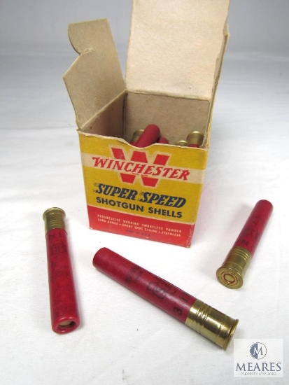 17 Rounds Winchester Super Speed .410 Shotgun Vintage Cardboard Shells & Box 3" 4 Shot 3/4 oz