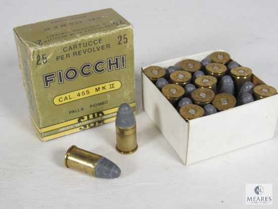 25 Rounds Fiocchi .455 MKII Lead Ammo