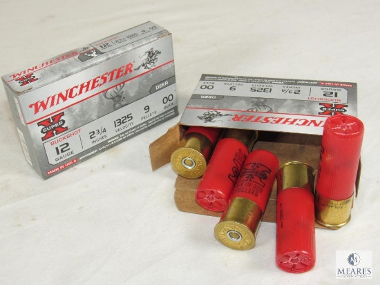10 Rounds Winchester Buckshot 12 Gauge 00 Buck 2-3/4" Shotgun Shells