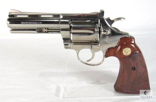1977 Colt Diamondback .38 Special 4" Nickel Revolver