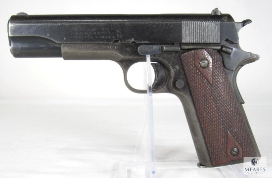 1918 Colt 1911 Military US Army WWI .45 ACP Semi-Auto Pistol (Black Army) w/ Archive Letter