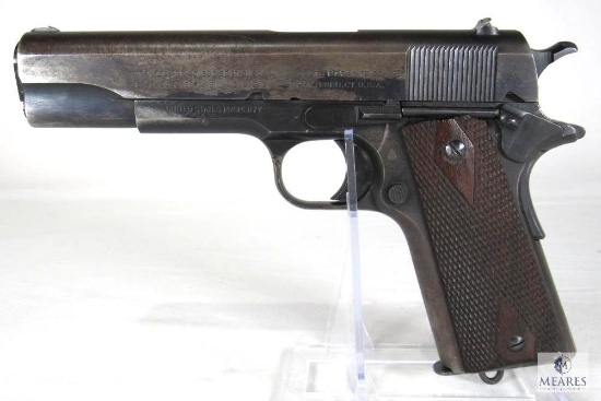 1918 Colt 1911 Military US Army WWI .45 ACP Semi-Auto Pistol (Black Army) w/ Archive Letter