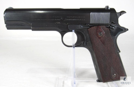 1918 Colt 1911 Military US Army WWI .45 ACP Semi-Auto Pistol (Black Army) w/ Colt Archive Letter