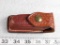 Tooled leather pocket knife case