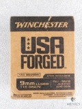 150 rounds Winchester 9mm 115 grain FMJ