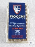50 rounds Fiocchi .22 Magnum Ammo 40 grain 1910 FPS