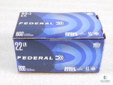 800 rounds Federal .22 Long Rifle ammo .40 grain 1200 FPS