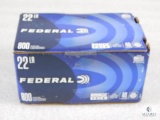 800 rounds Federal .22 LR long rifle Ammo 40 grain 1200 FPS