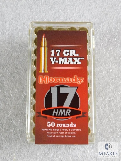 50 Rounds Hornady V-Max 17 HMR Ammunition 17 Grain