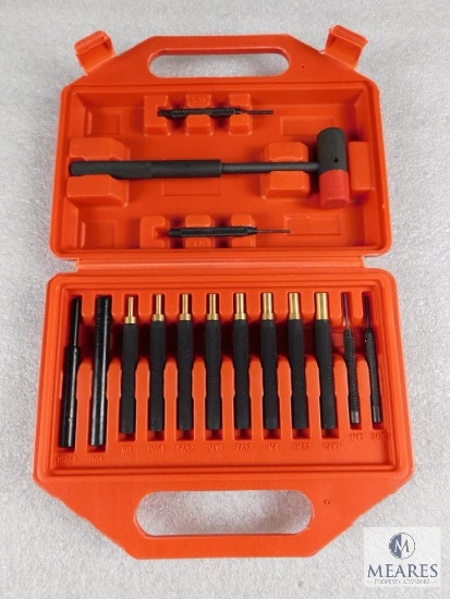 New Brass and Steel Gunsmith Punch and Hammer Set in Hard Case