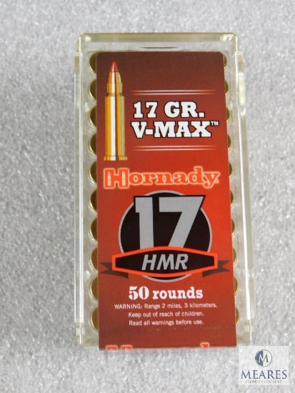 50 Rounds Hornady V-Max 17 HMR Ammunition 17 Grain