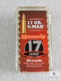 50 Rounds Hornady V-Max 17 HMR Ammunition 17 Grain