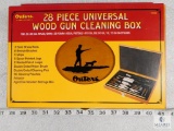 New Outers 28 Piece Universal Brass Gun Cleaning Kit in the Wooden Box