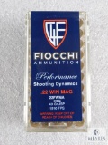 50 Rounds Fiocchi .22 Magnum Ammunition 40 Grain JSP