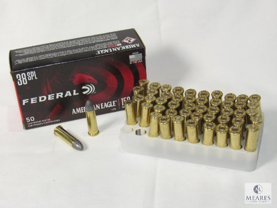 50 Rounds Federal American Eagle .38 SPL 158 Grain Ammo